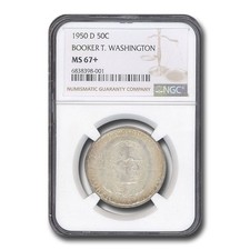 1950-D Booker T. Washington Half Dollar MS-67+ NGC