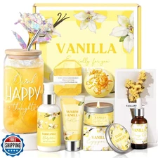 Birthday Gifts for Women, Relaxing Spa Gift Baskets for Women, Warm Vanilla S