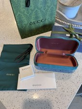 New Gucci Sunglasses Eyeglasses Case green Eyewear Case W Box And Shopping Bag