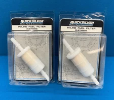Genuine OEM 2-Pack Quicksilver 35-879885Q Marine In-Line Fuel Filters 4-Cyl New