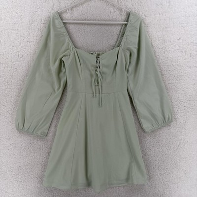 abercrombie green puff sleeve dress Be a green goddess in our Puff Sleeve Plunge Midi Dress. @_arnelle