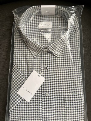 NEU ETERNA Kurzarm Herren Hemd Größe XL 43 44  kariert NP 59,99  