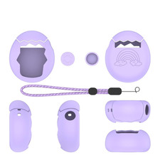 Silicone Cover Case for Tamagotchi Paradise, Protector Sleeve Skin with Button C