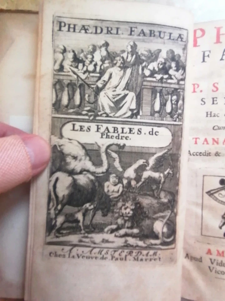 PHAEDRI FABULAE SYRI MIMI SENTENTIAE Phaedrus Fables plt  Marret Amsterdam 1712 - Image 2 of 4