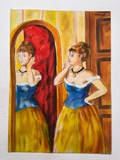 Édouard Manet Drawing on paper (Handmade) signed and stamped mixed media.