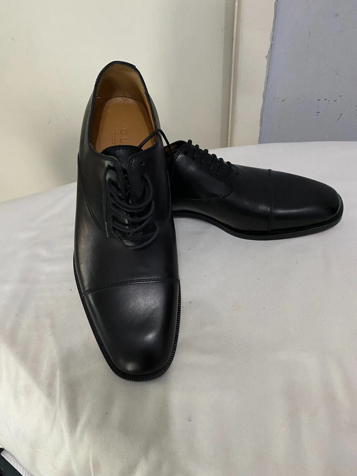 Chaussures à bonnet classique pour hommes Gucci Double GG Details Oxford à lacets orteils Royaume Uni 5, 650