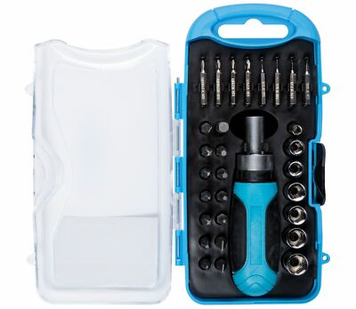 30pc Ratchet Screwdriver Bit Set PH PZ SL Torx 1/4