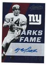 2017 Panini Absolute Marks Of Fame Y.A. Tittle AUTO 97/99