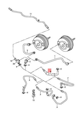 AUDI A4 AVANT S4 QUATTRO A4L A5 S5 CABRIOLET VACUUM PIPE 8K0611931BS 10-15