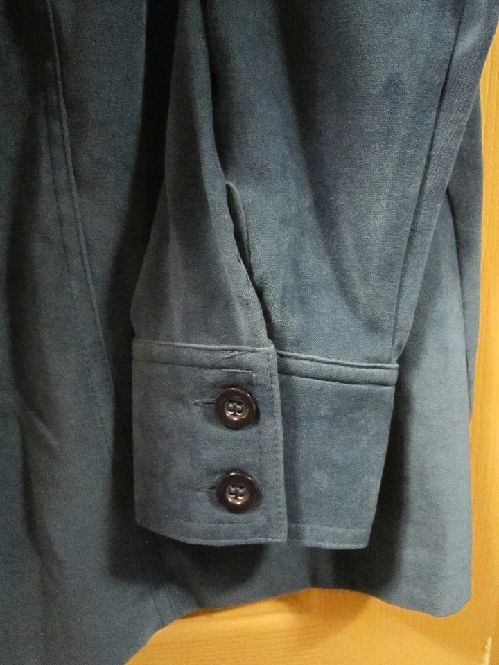 TALLA 1X (J) 14 (P) DRESSBARN MUJER VERDE 2 PIEZAS CHAQUETA PANTALÓN TRAJE, GAMUZA SINTÉTICA, GUC Foto 4 de 4