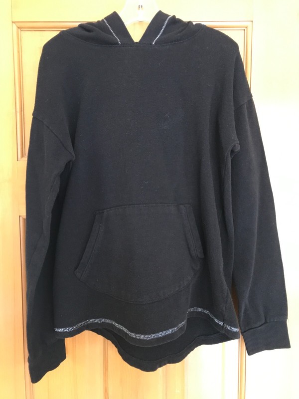 EUC Girls' Size 10 SO Black Hooded Long Sleeve Shirt