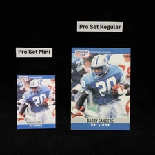 1990 Barry Sanders Detroit Lions Pro Set Mini #102 ... See Description