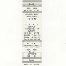 EXTREME Concert Ticket Stub CORPUS CRISTI 4/30/95 WAITING FOR THE PUNCHLINE TOUR