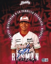 Rosman Verdugo Signed Padres 8x10 Photo BAS COA 2021 Diablos Rojos del Mexico 02
