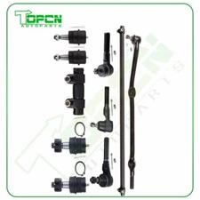 For Jeep Cherokee 10PC Front Ball Joints Tie Rods Adjusting Sleeve Steering Part