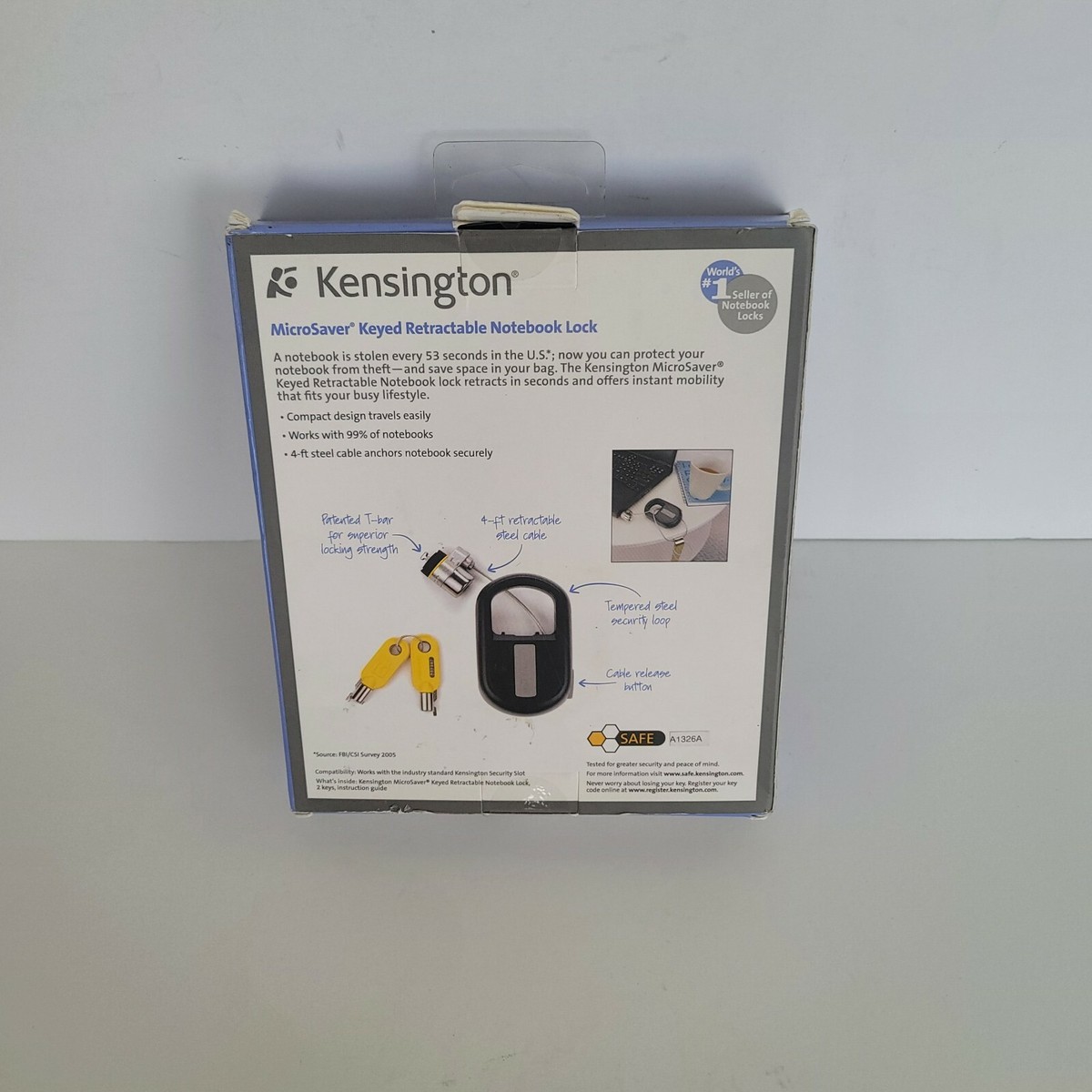 Kensington MicroSaver Keyed Retractable Notebook Lock Safe