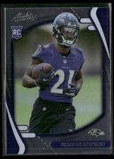 2021 Panini Absolute #195 Brandon Stephens Baltimore Ravens Rookie Football Card. rookie card picture