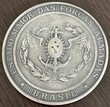 BRAZIL ESTADO-MAIOR DAS FORCAS ARMADAS SILVER .900 2.5inch SILVER MEDAL