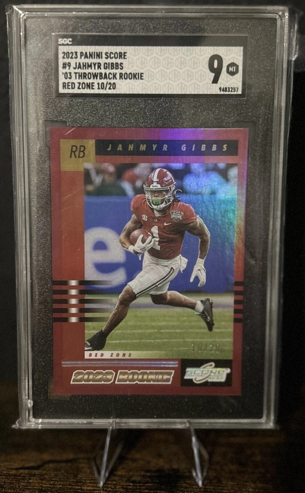 Jahmyr Gibbs Panini Score 2003 Throwback Rookie #9 Red Zone