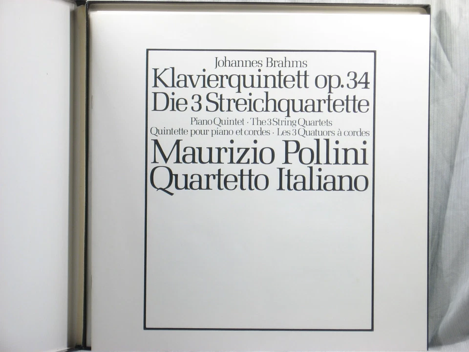 Brahms Quintet/3 Quartets - Pollini, Quartetto Italiano 3LP Box Philips 6717 010 - Image 3 of 4