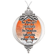 Kidney Cancer Survivor 2024 Gift This Christmas Surviving Bulb Ornament Gift