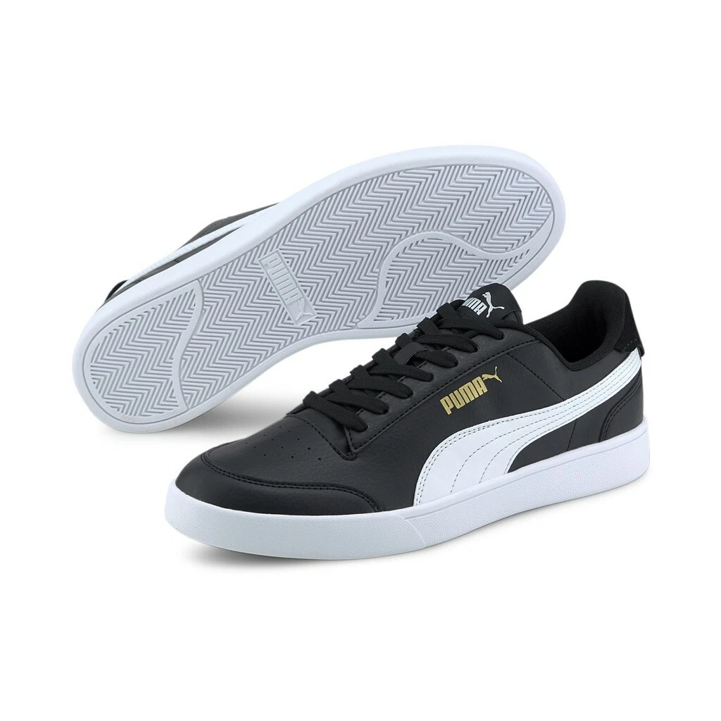 Puma Homme Shuffle Baskets Mode Puma Noir - Blanc - Or