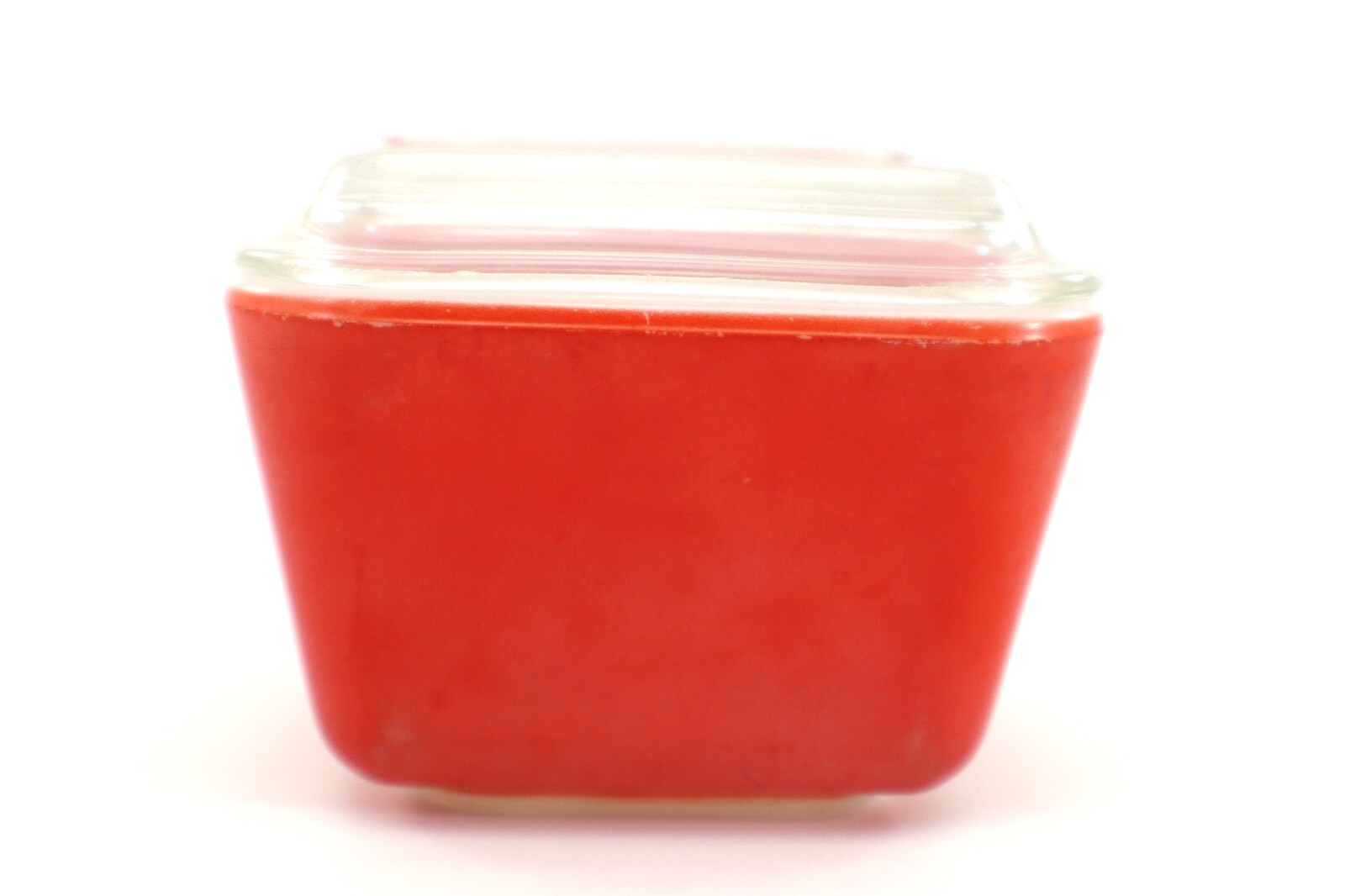 Pyrex Ovenware RED Refrigerator Dish with Clear Lid #0501C Small Vintage