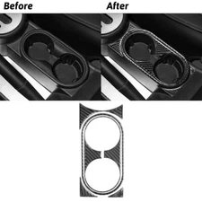 For Jeep Wrangler 5Pcs Carbon Fiber Interior Center Cupholder Panel Cover Trim