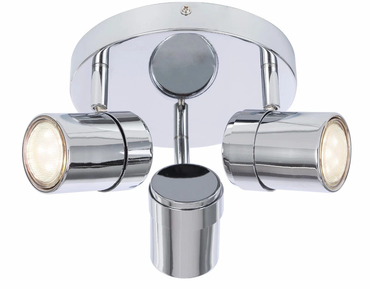 3 Way Modern LED Ceiling Spotlights GU10 Bulbs Adjustable Kitchen