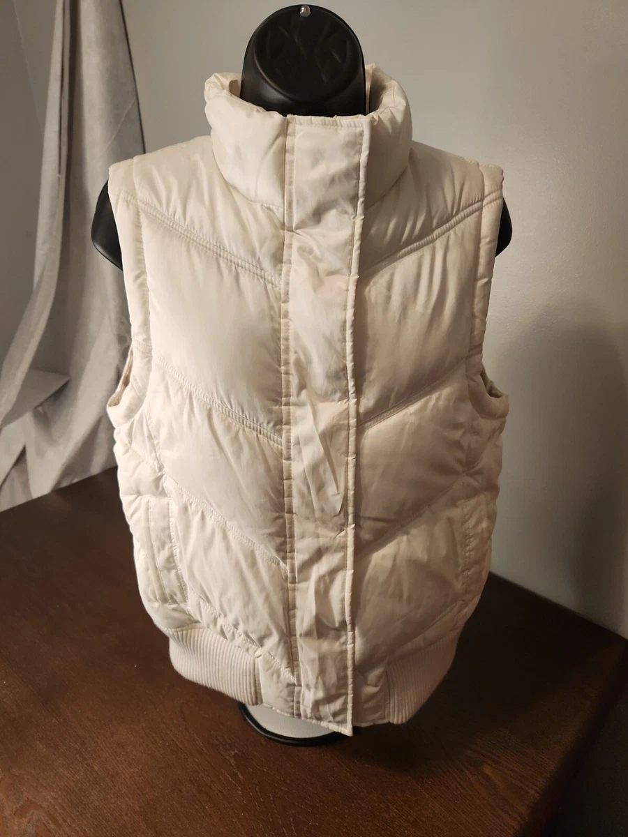 Gap Cold Control Puffer Women s Vest White Size Small Zip Up