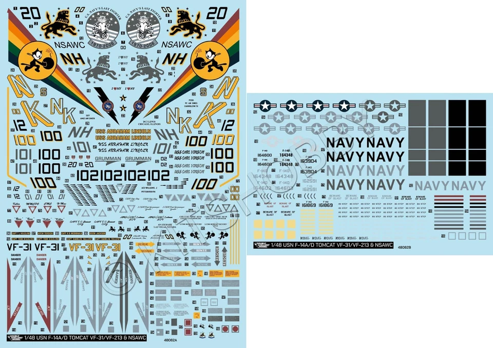 DXM decal 1/48 USN F-14 Tomcat Collection 3 (VF-31 / VF-213 / NSAWC) - Image 4 of 4