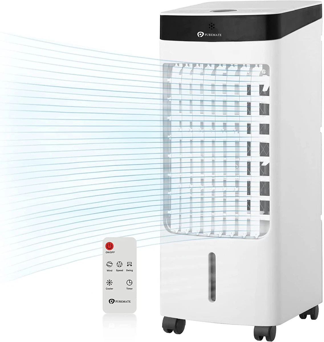 Air Cooler PureMate Portable 4 Litre Evaporative Cooler with 3 Fan Speed Remote