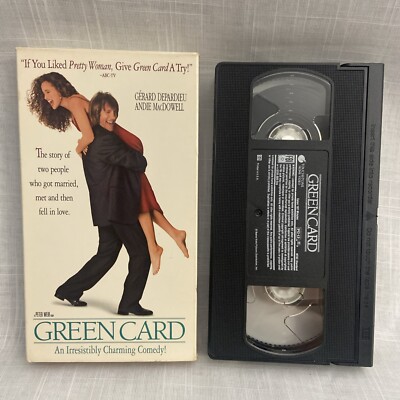 Green Card VHS 1990 Gérard Depardieu Andie Macdowell Buy 2 Get 1