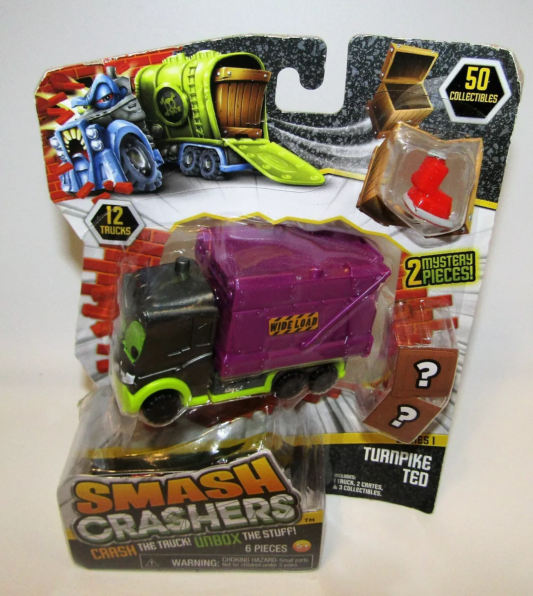 New Smash Crashers Truck Surprise Crates with Mystery Toys Inside Series 1  Slow Mo Wreck! 