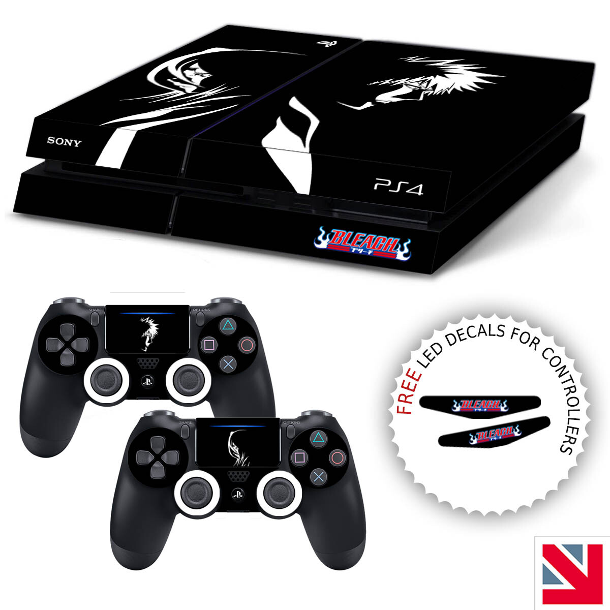 Bleach Anime PS4 Skin Decal Vinyl Sticker Wrap UK