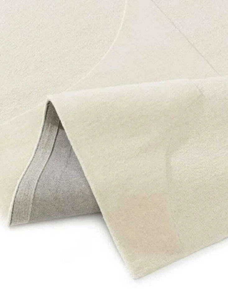 White Rug Square Set Hand- Made Tufted Custom Area Carpet For Living Room - Image 4 of 4