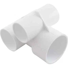 Waterway Plastics 211-3060 Spa Jet Body  Storm Gunite, a1-1/2"s, w2"s Tee White