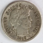 VF 1913  Barber Dime