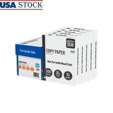 5-Ream Office Copy Paper Pack 2500 Sheets Jam Resistant Multi-Purpose Use