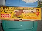 RARE 1950's Marx Hunter & Target Set Game Mechanical Rabbit Shotgun Gun in Box