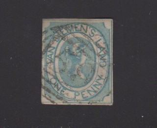 1853 Australia Tasmania Sc# 1a Used Cat $1350.00