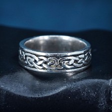 Size 8.5, southwestern Sterling silver handmade ring, woven twisted 925 band