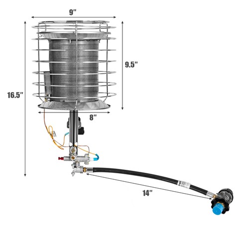 360 Degree Tank Top Propane Heater Portable Outdoor 35,000-42,000 BTU Camping - Picture 11 of 12