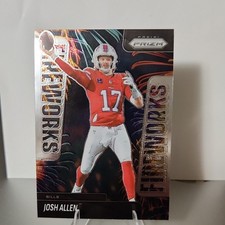 2025 Panini Prizm Fireworks Insert #23 Josh Allen Buffalo Bills NFL Football