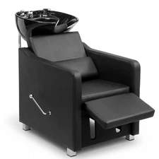 Adjustable Backwash Shampoo Chair & Bowl Set for Salon, 500lbs Capacity 2 Colors