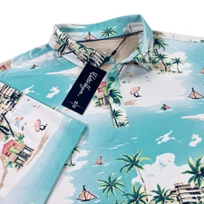 Walter Hagen Performance 11 Novelty Golf Polo Mens SLIM FIT Resort Landscape NWT