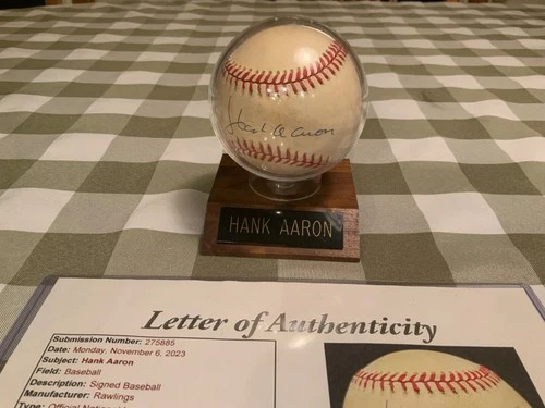Hank Aaron Signed Baseball- JSA Authenticated