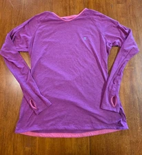Champion Women’s Athletic Performance Long Sleeve Shirt XL Purple w Thumbholes