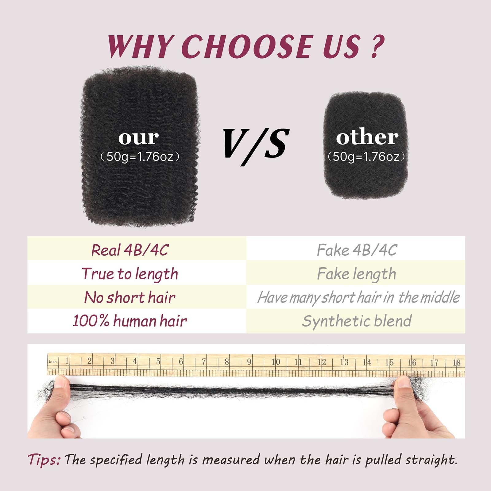 Afro Kinkys Bulk Human Hair For Dreadlock Extensions, Loc Repair, Afro Kinky ...