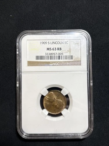 1909-S Lincoln Wheat Cent MS63RB NGC